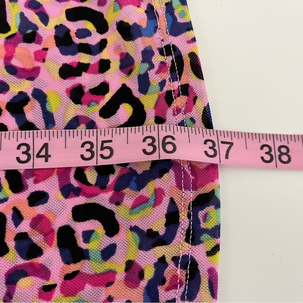 LOGO Lori Goldstein Pink Animal Print Open Cardigan - Picture 10 of 13